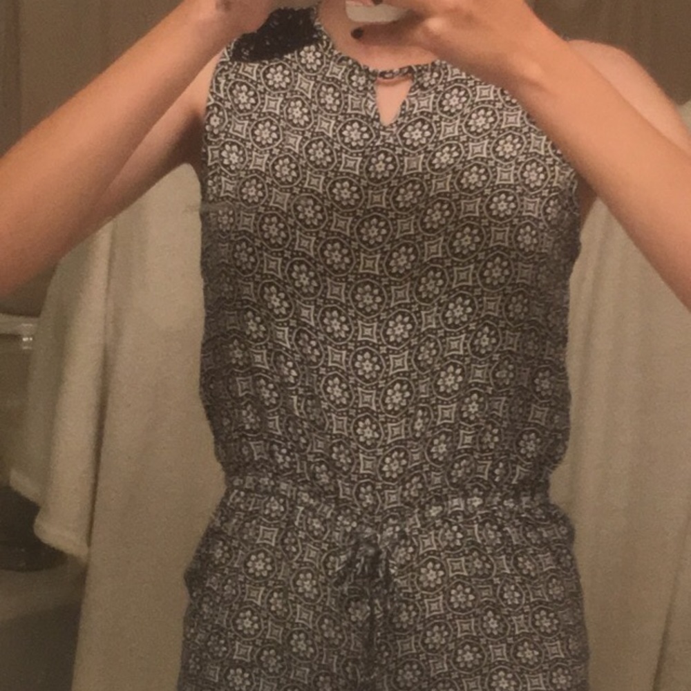 Black and white romper